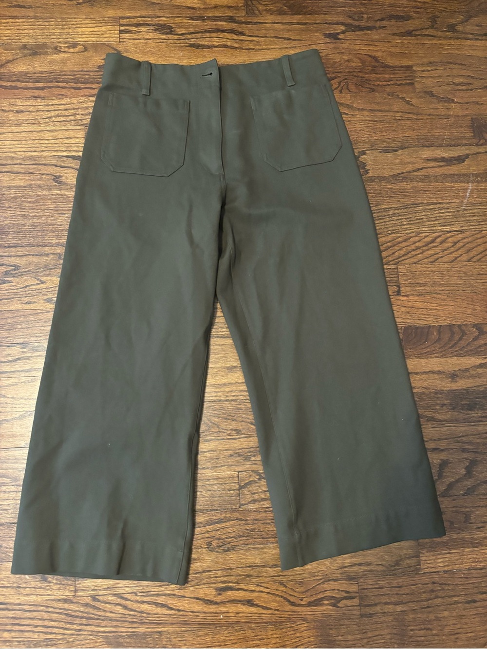 Quince Ultra Stretch Plus Size Ponte Coastal Cropped Wide Leg Pant - Picture 2 of 7